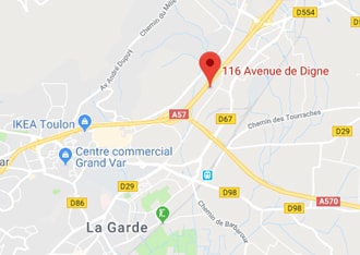 Plan d’accès à NM Box Toulon